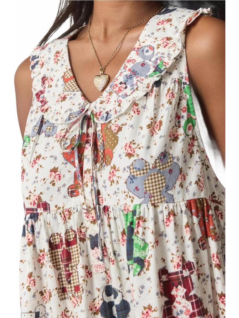 UO Out From Under Lottie Ruffle Collar Babydoll Sleep Dress Urban Outfitters M - Picture 3 of 3